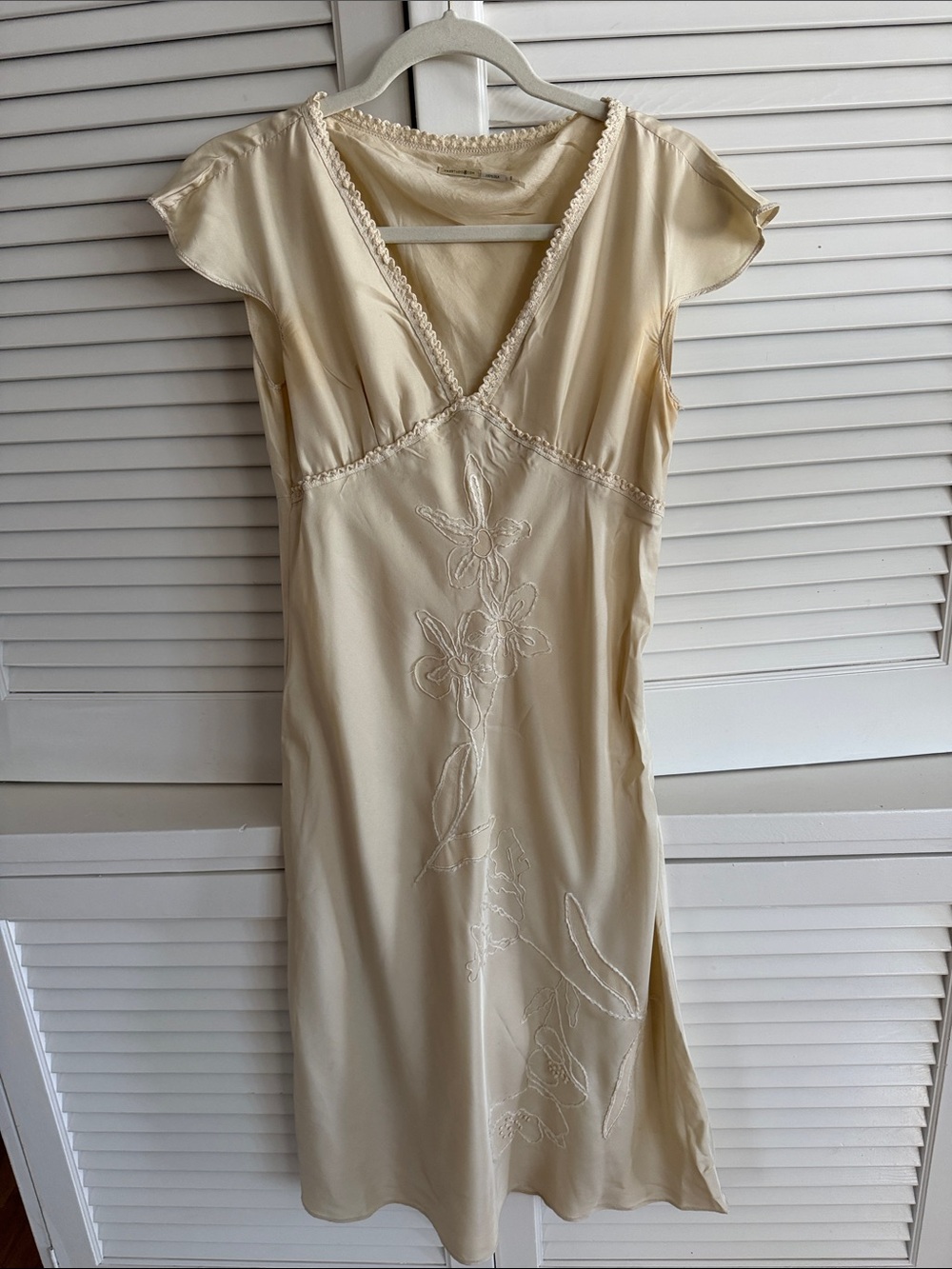 Max Studio Cream/Ivory silk dress